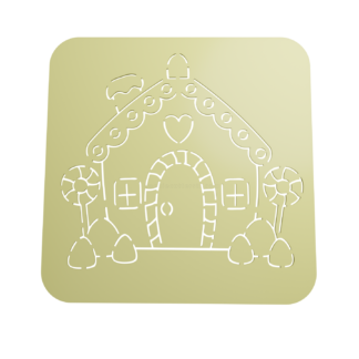 Stencil Casita de Navidad STL + Vector