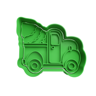 Camioneta con Arbol de Navidad Cortador de Galletas