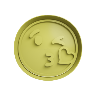 Emoticono Tirando Beso Cortador de Galletas