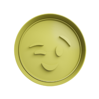 Emoticono Giñando el Ojo Cortador de Galletas