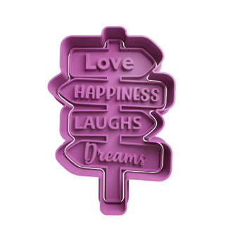 Love Happiness Laughs Dreams Cortador de Galletas