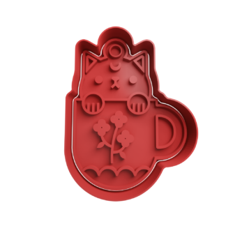 Gatito en Taza Cortador de Galletas