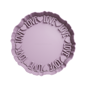 Circulo con Corazones LOVE Cortador de Galletas