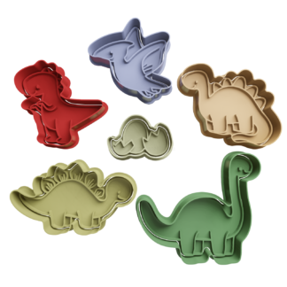Set Dino Cute Cortador de Galletas