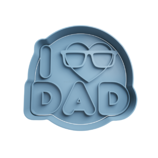 I love dad con Anteojos Cortador de Galletas