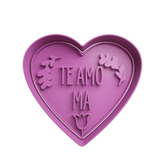 Corazón -Te amo ma Cortador de Galletas