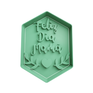 Hexagono -Feliz día Mamá Cortador de Galletas