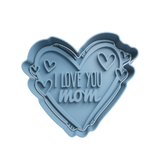 Corazon -I love You Mom Cortador de Galletas