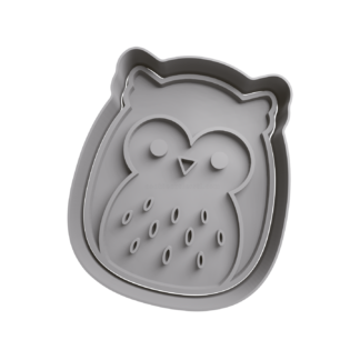 Squishmallows Hoot Buho Gris Cortador de Galletas