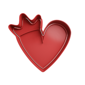Corazón con Corona Cortador de Galletas