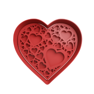 Corazón con Corazones Cortador de Galletas