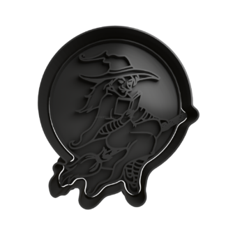 Bruja en Escoba Cortador de Galletas