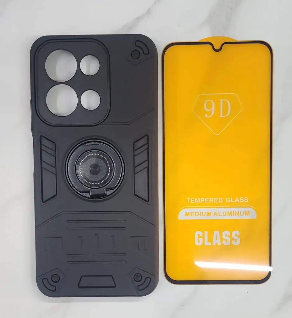 CASE ANILLO 9D (XIAOMI REDMI 15C) (NEGRO)