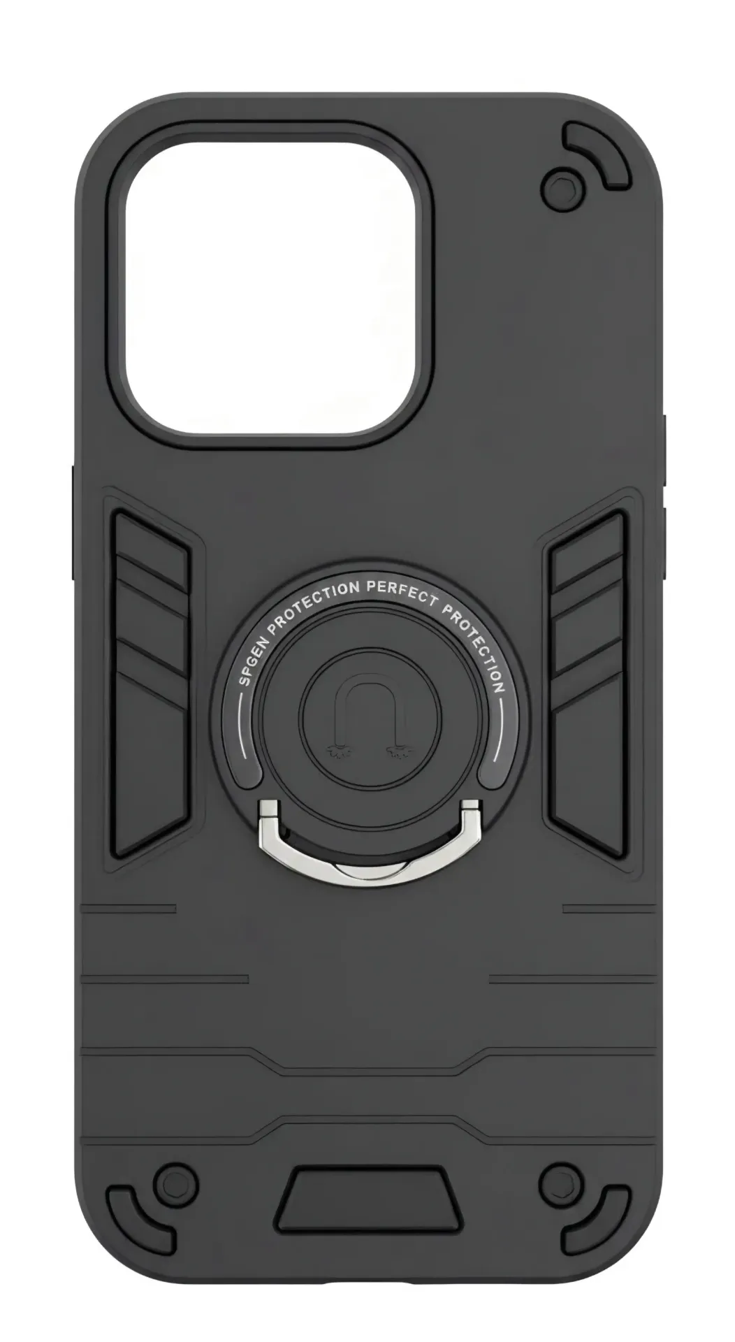 CASE ANILLO 9D (IPHONE 16 PRO) (NEGRO)