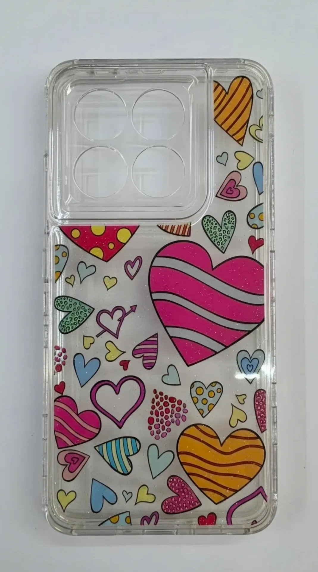 CASE 360 DISEÑO 9D (XIAOMI REDMI 14T) (CORAZONES)