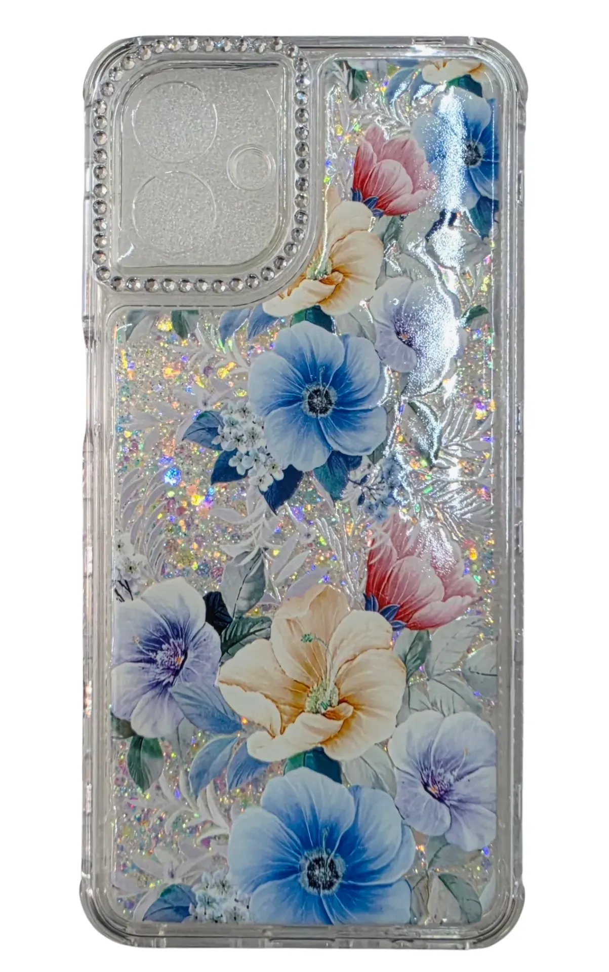 CASE BRILLO 360 (SAMSUNG A07 / SAMSUNG A06) (FLOR AZUL)