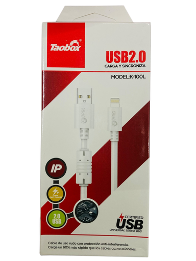 CABLE TAOBOX 1.5M PARA IPHONE (LIGHTNING)